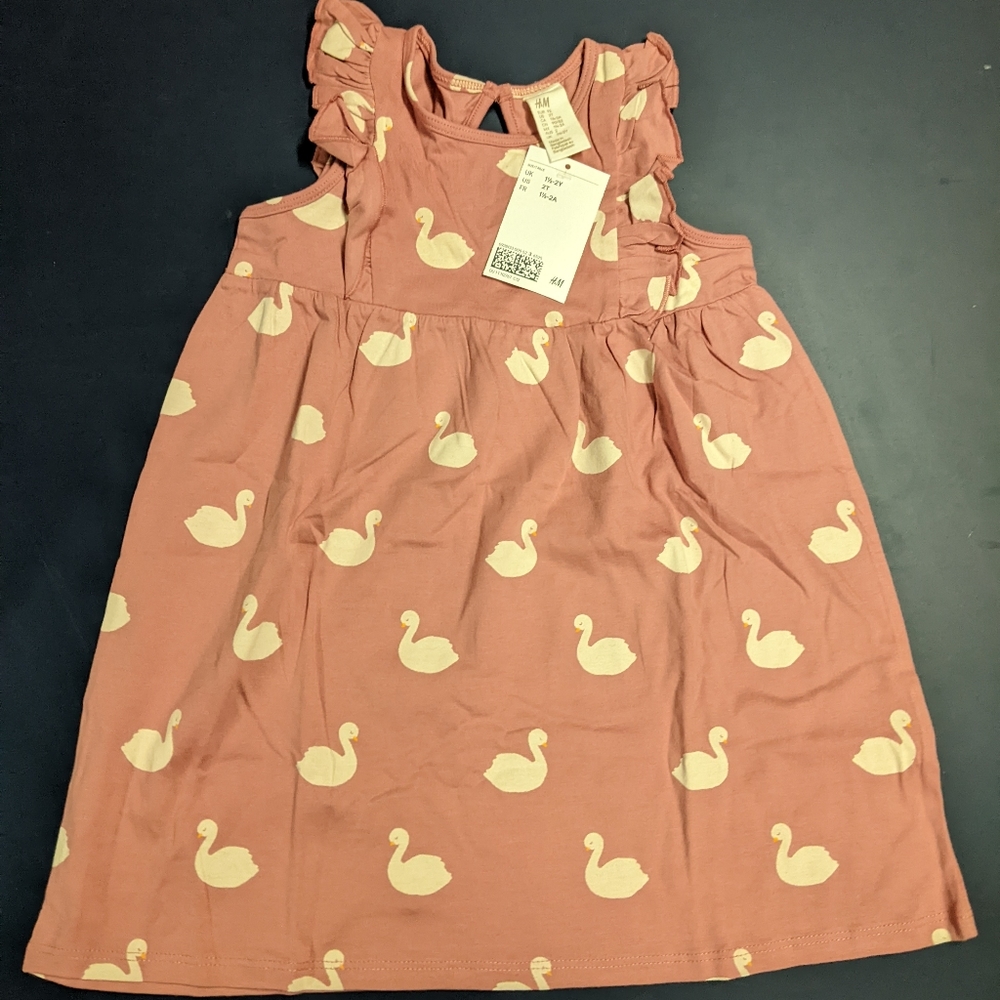 Flutter sleeve swan dress